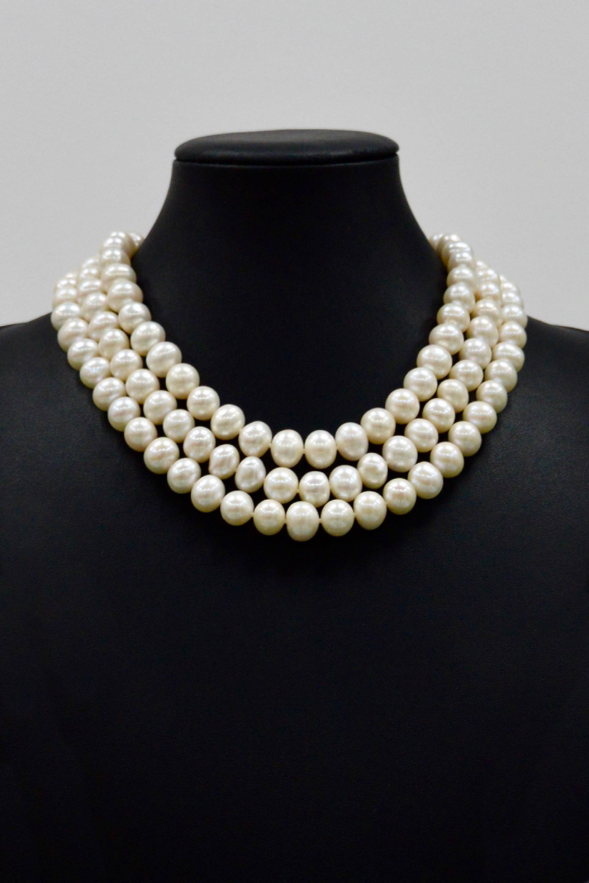 Mallorca Pearl - Colección Basic Life - Collar Blanco Triple